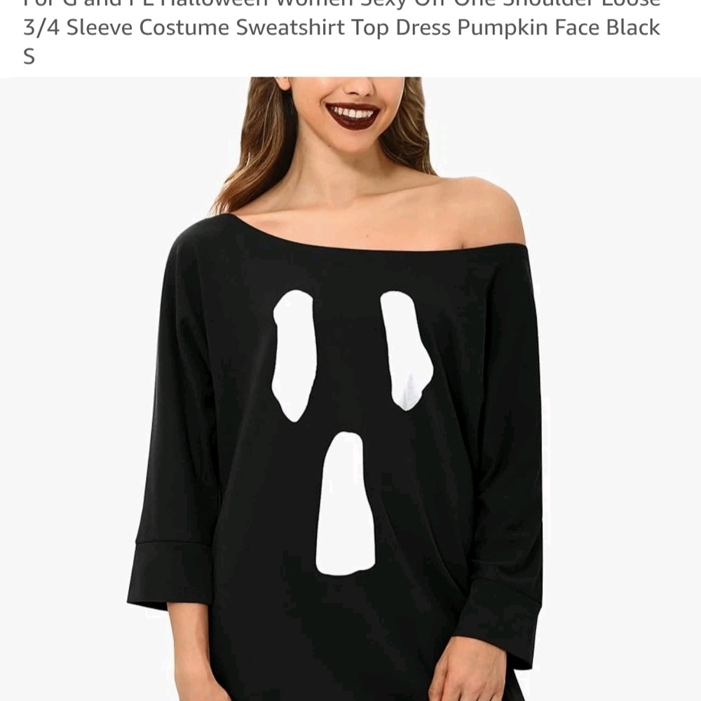 For G And PL Halloween 3/4 Sleeve Costume Sweatshirt Or Top Dress. Size S